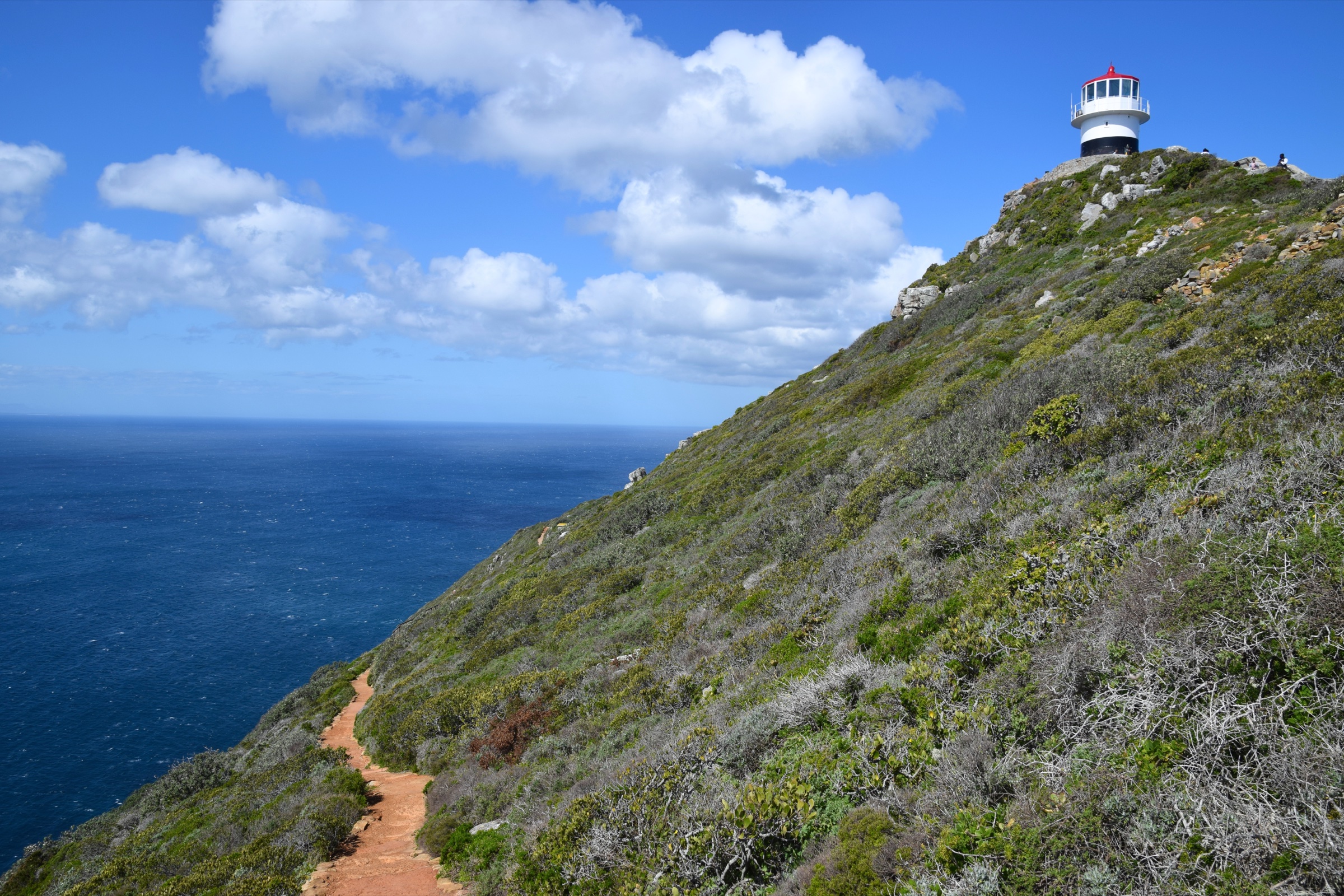 The Cape Point Lighthouse on the headland of the Cape of Good Hope