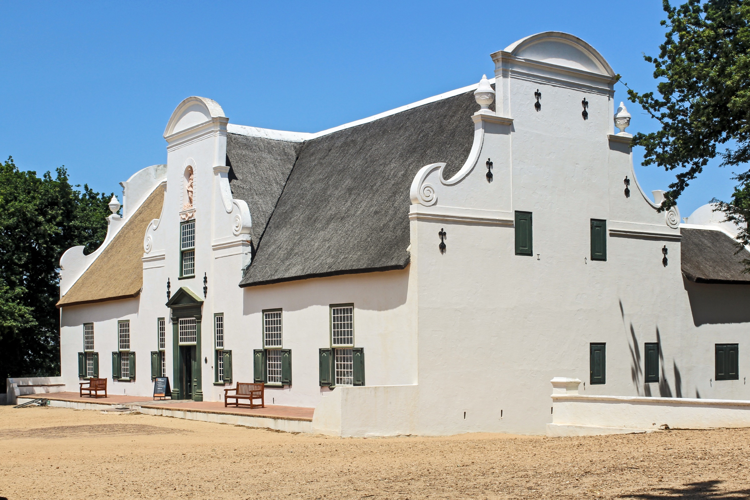The historic Cape Dutch manor house at Groot Constantia